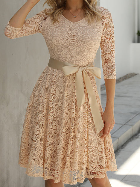 ELEGANTES KLEID JOI beige