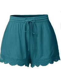 2-teiliges Set Shorts Theresa in Seeblau und Schwarz