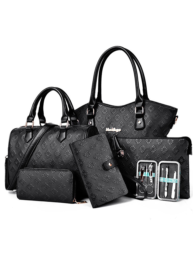 5-teiliges TASCHEN-SET LAWANDA schwarz