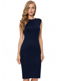 ELEGANT LACE MIDI DRESS GLEDA dark blue