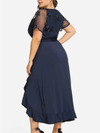 ELEGANTES KLEID IN ÜBERGRÖSSE TARRA blau