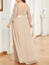 ELEGANTES KLEID TINNI beige