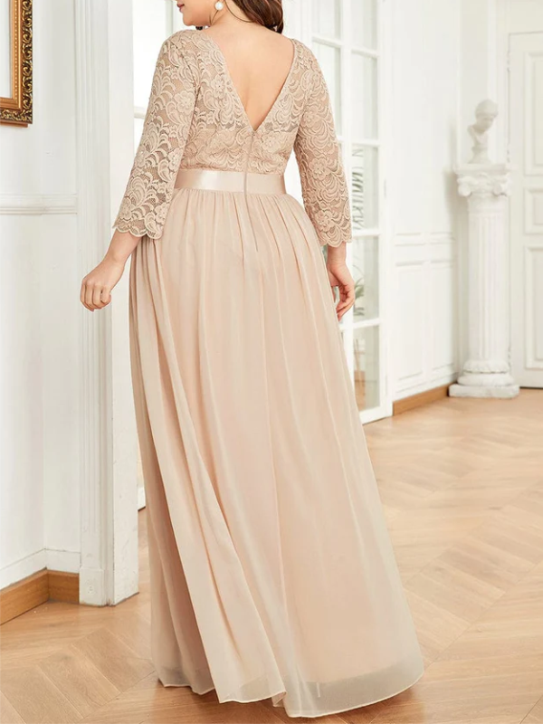 ELEGANTES KLEID TINNI beige