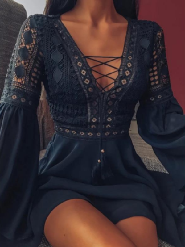 ELEGANTES KLEID SERINNA schwarz