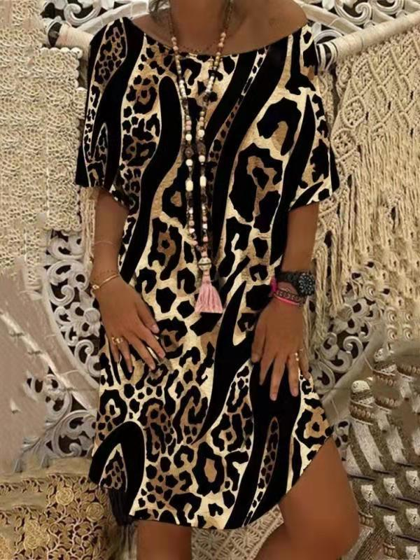 ELEGANTES KLEID CIONIKA Leopard