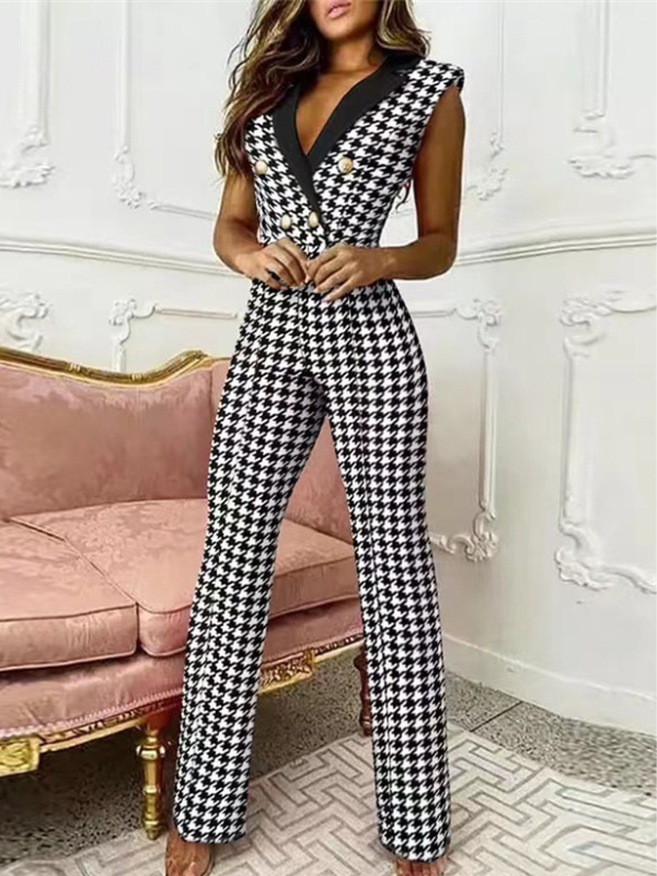 ELEGANTER JUMPSUIT KAILANA schwarz und weiß