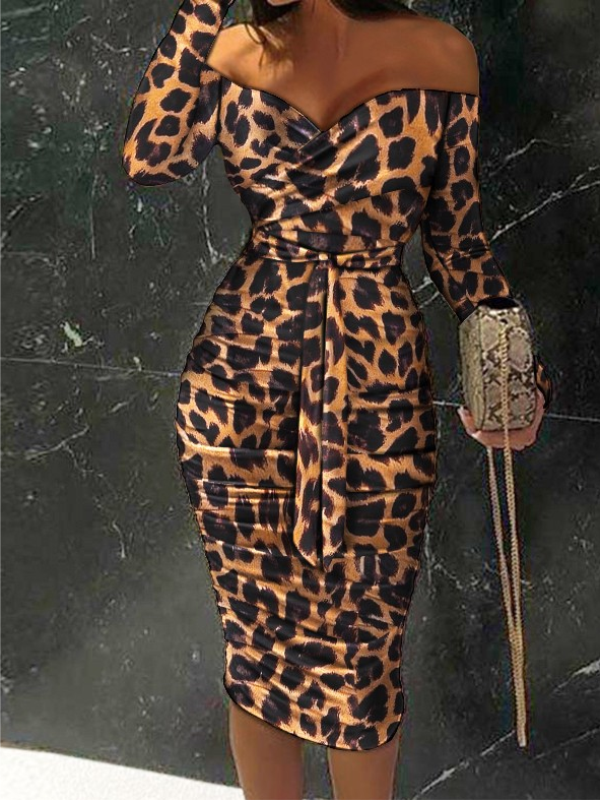 ELEGANTES KLEID RENA Leopard