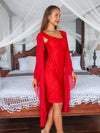 ELEGANTES KLEID STOCKARD rot