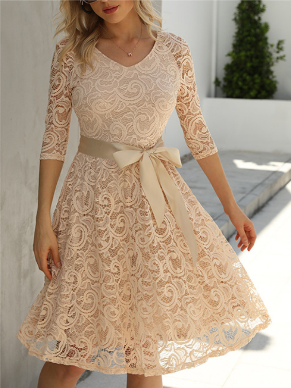 ELEGANTES KLEID JOI beige