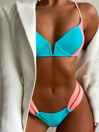 BIKINI LINDON blau und rosa