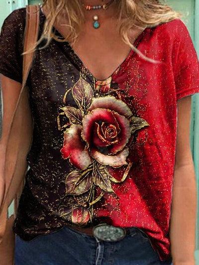 ELEGANTES T-SHIRT MAQINA rot