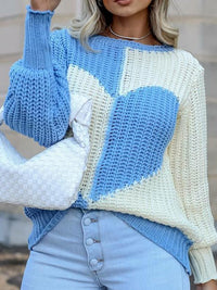 PULLOVER CARYSSE blau und weiß