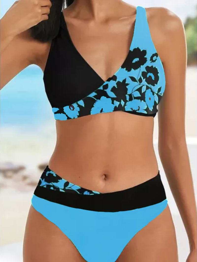 BIKINI SHIRELY hellblau und schwarz