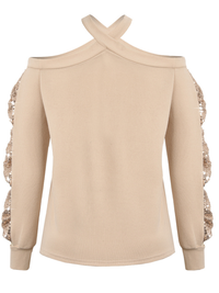 ELEGANTES HEMD TEILLE beige