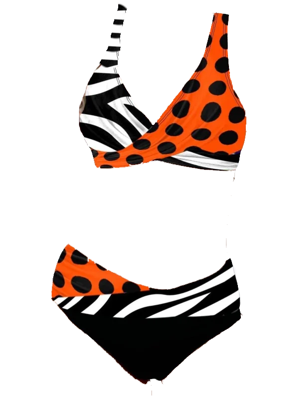 BIKINI EDITE schwarz, weiß und orange