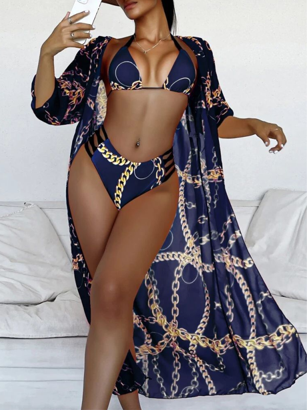 2-teiliges SET BIKINI UND SEIL FAYOLA blau